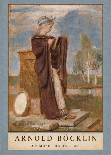 Arnold Böcklin Die Muse Thalia I No3 - Poster