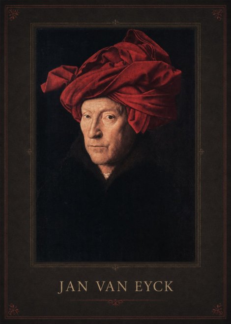 Jan van Eyck Portrait of a Man in a Turban No1 - Poster