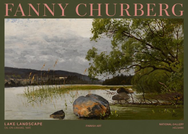 Fanny Churberg Lake Landscape No2 - Poster