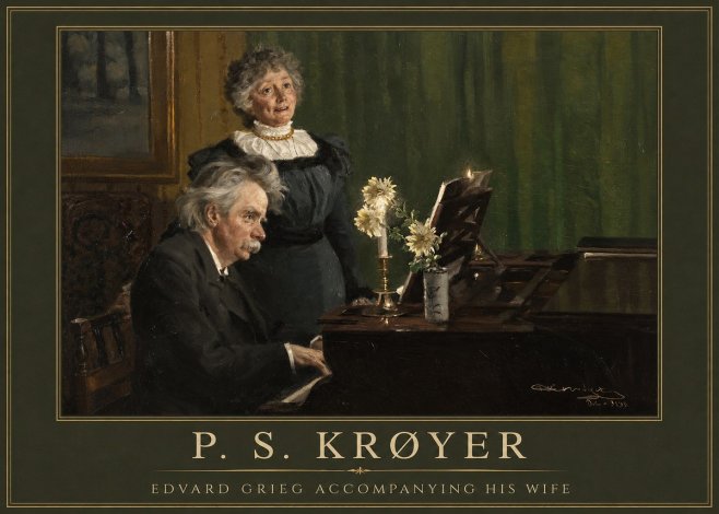 P.S. Krøyer Edvard Grieg Accompanying His Wife No1 - Poster