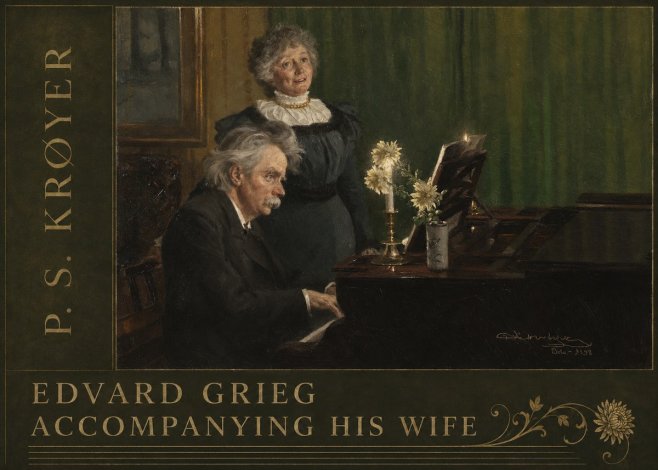 P.S. Krøyer Edvard Grieg Accompanying His Wife No2 - Poster