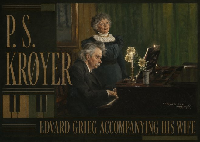 P.S. Krøyer Edvard Grieg Accompanying His Wife No4 - Poster