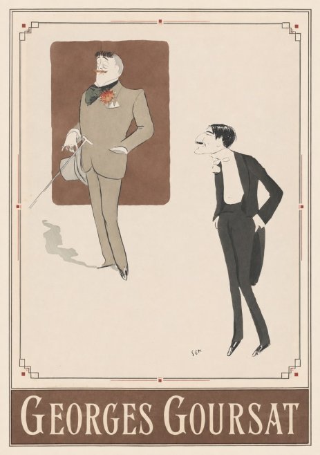 Georges Goursat Two Stylish Gentlemen No3 - Poster