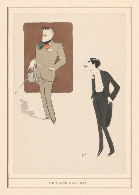 Georges Goursat Two Stylish Gentlemen No4 - Poster