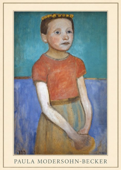 Paula Modersohn-Becker Girl with Crown No4 - Poster