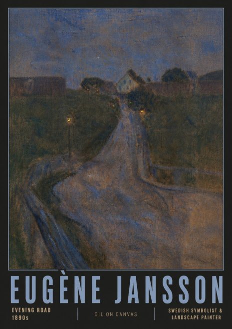 Eugène Jansson Evening Road No5 - Poster