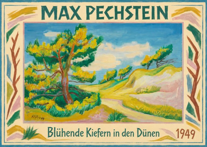 Max Pechstein Blühende Kiefern in Den Dünen No1 - Poster