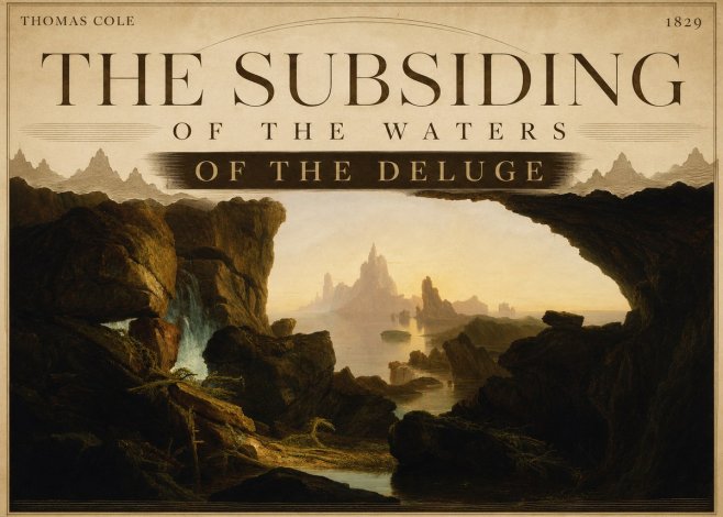 Thomas Cole The Subsiding of the Waters of the Deluge II No6 - Poster