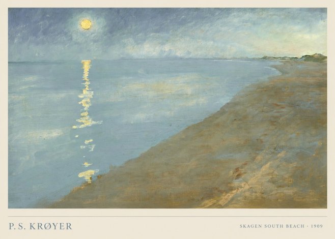 P.S. Krøyer Skagen South Beach · 1909 No6 - Poster