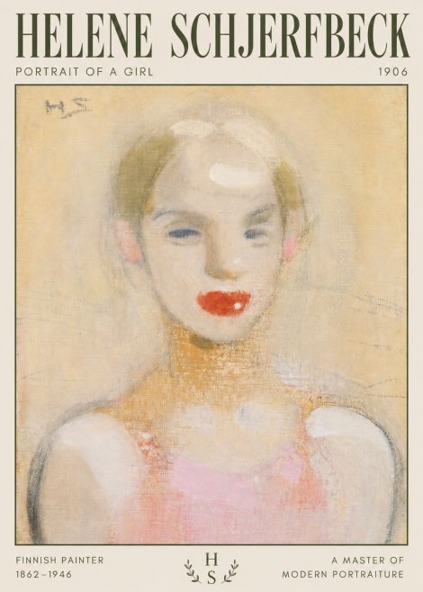 Helene Schjerfbeck Portrait of a Girl No4 - Poster