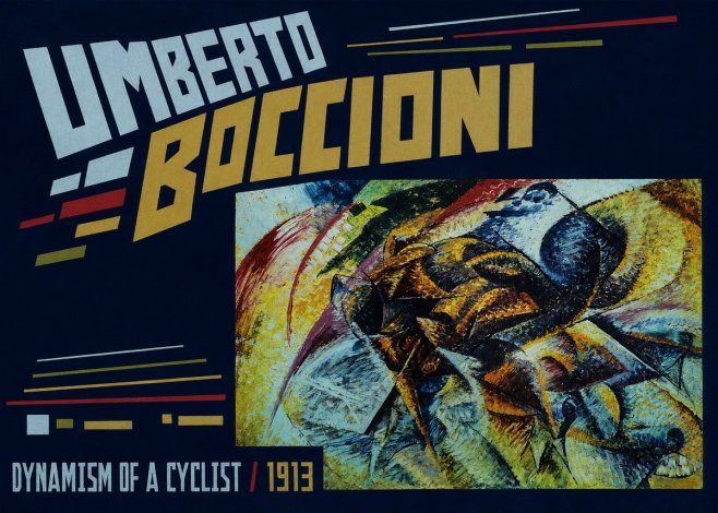 Umberto Boccioni Dynamism of a Cyclist II No6 - Poster