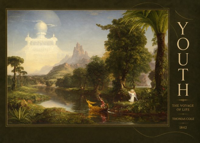 Thomas Cole The Voyage of Life: Youth V No5 - Poster