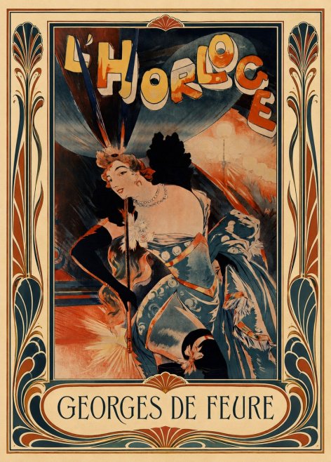 Georges de Feure L'horloge III No3 - Poster