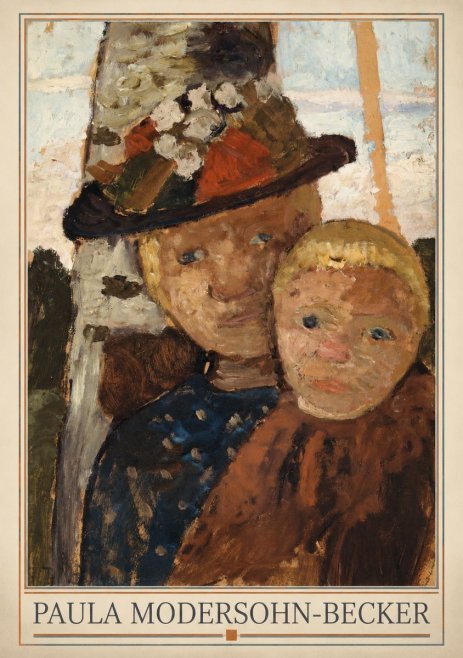 Paula Modersohn-Becker Mother and Child with Hat No1 - Poster