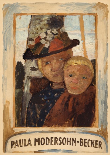 Paula Modersohn-Becker Mother and Child with Hat No3 - Poster