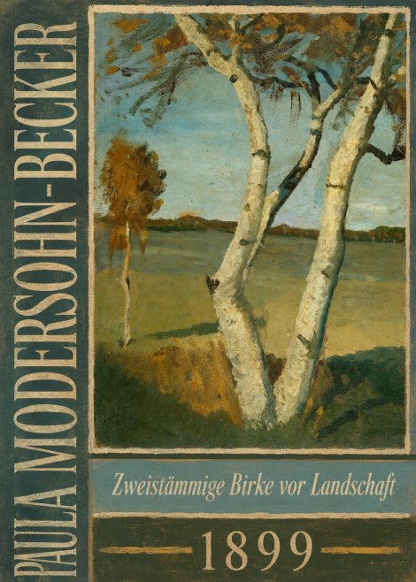 Paula Modersohn-Becker Zweistämmige Birke Vor Landschaft No5 - Poster