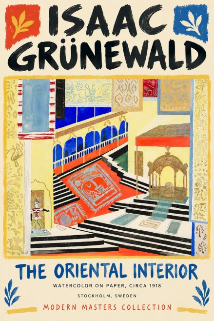 Isaac Grünewald The Oriental Interior No5 - Poster