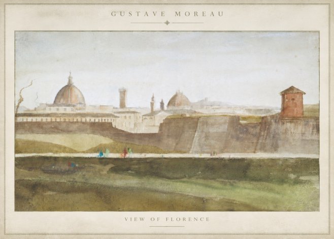 Gustave Moreau View of Florence No5 - Poster