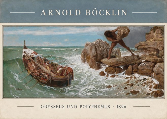 Arnold Böcklin Odysseus Und Polyphemus No4 - Poster