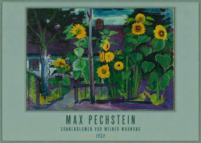 Max Pechstein Sonnenblumen Vor Meiner Wohnung No2 - Poster