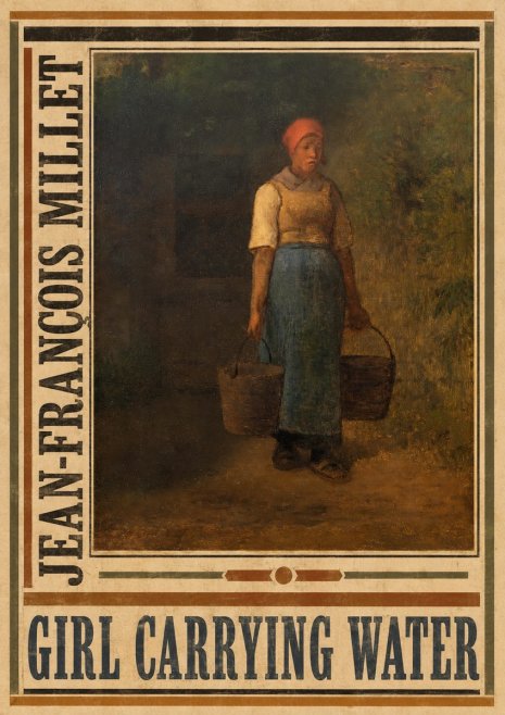 Jean-François Millet Girl Carrying Water No4 - Poster