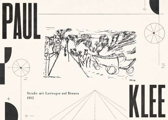 Paul Klee Straße Mit Lastwagen Und Bäumen No6 - Poster