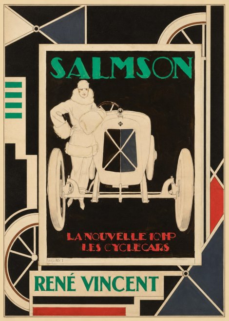 René Vincent Salmson La Nouvelle 10Hp Les Cyclecars No6 - Poster
