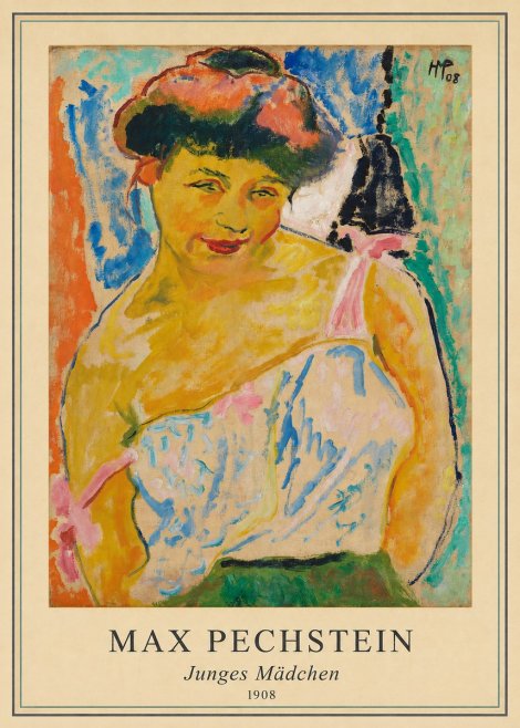 Max Pechstein Junges Mädchen No4 - Poster