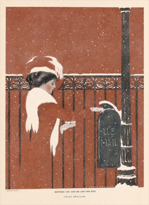 Coles Phillips Between You and Me and the Post No6 - Poster