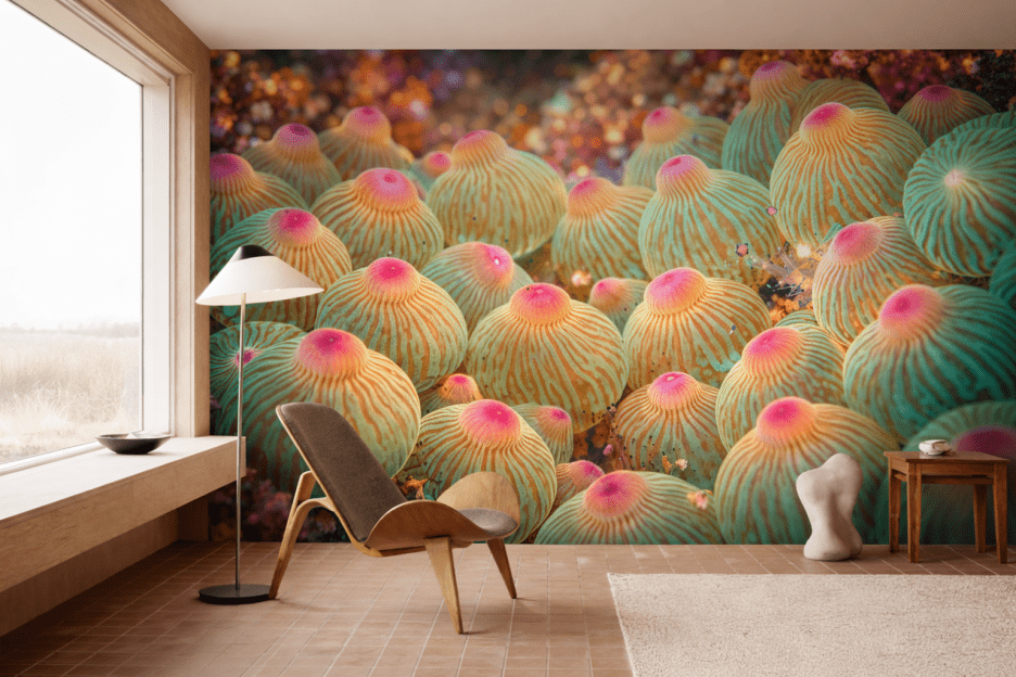 Porcelain Petal Mural