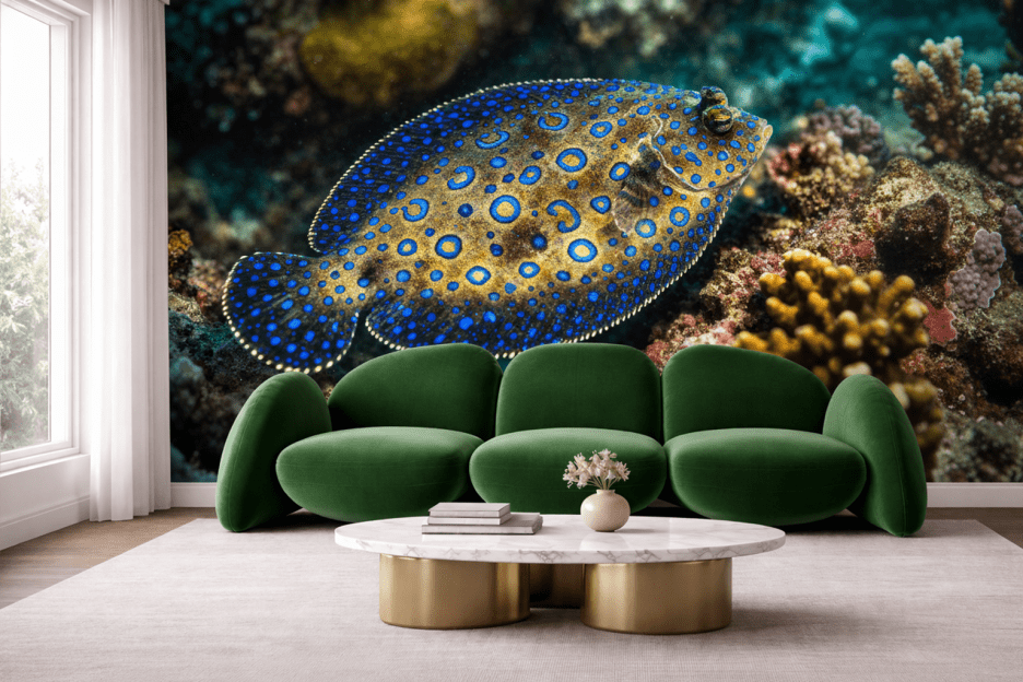 Cobalt Flounder Mural