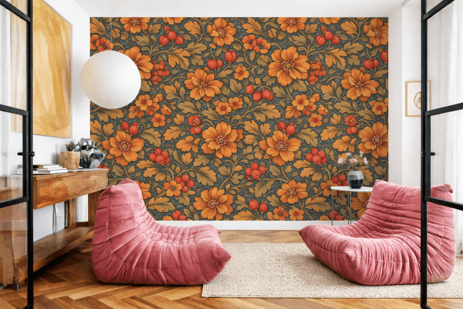 Rustic Blossom Tapestry