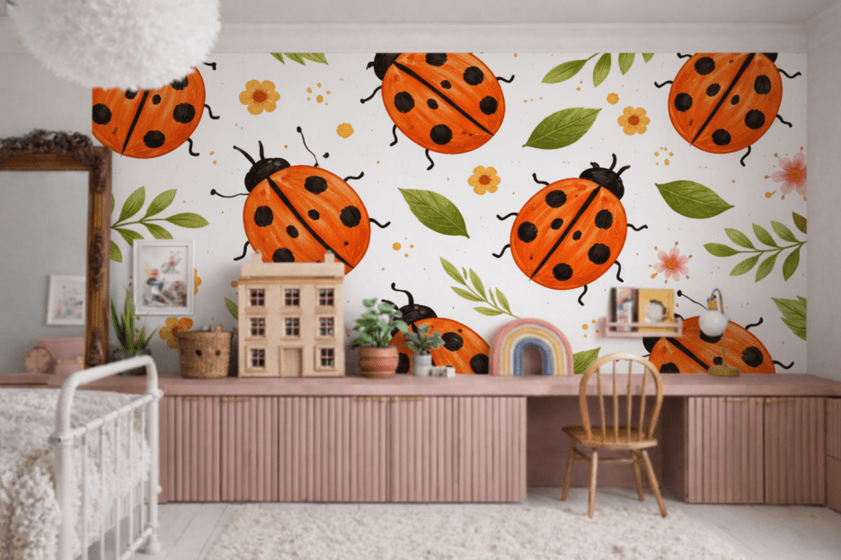 Vibrant Ladybug Tapestry