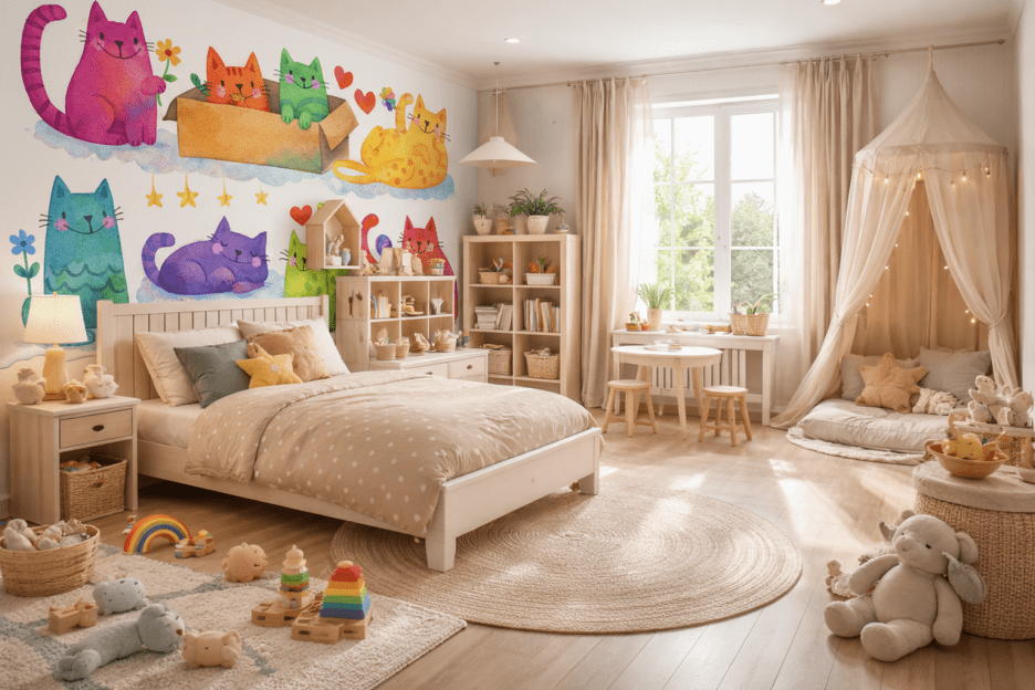 Whimsical Feline Collage