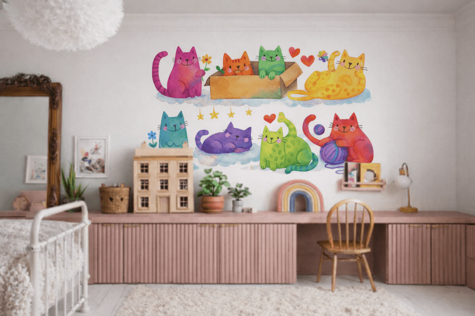 Whimsical Feline Collage