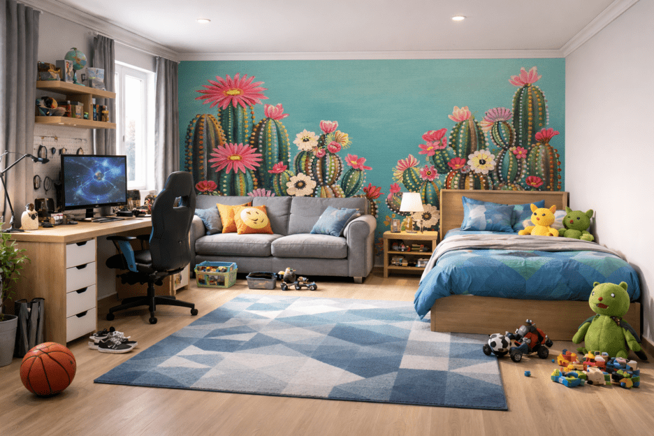Cactus Blossom Mural