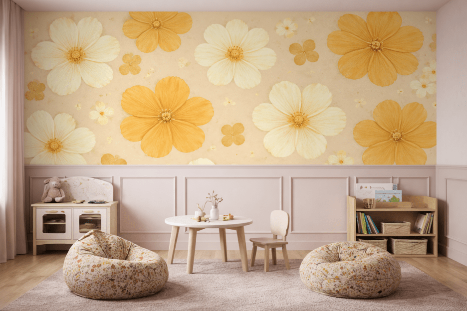 Golden Floral Tapestry