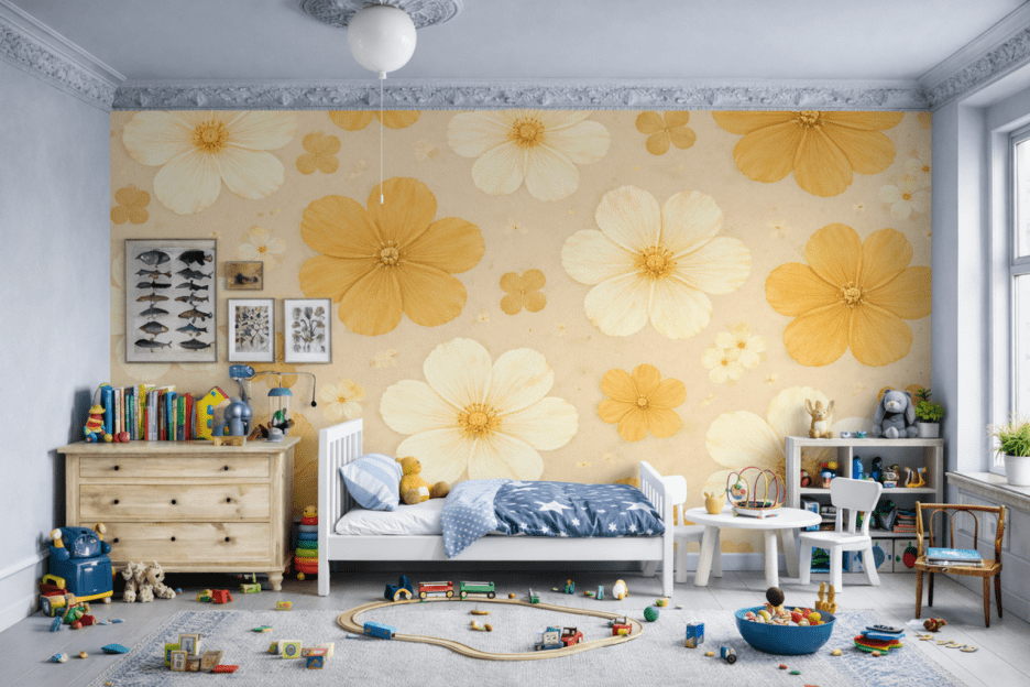 Golden Floral Tapestry