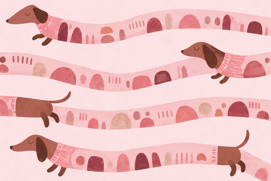 Pastel Dashing Hounds