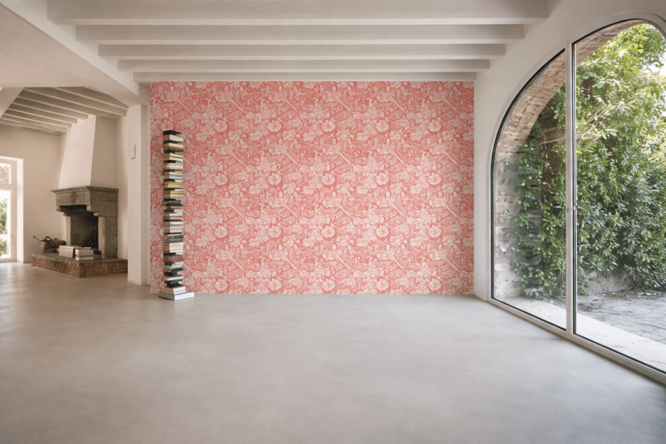 Coral Blossom Tapestry