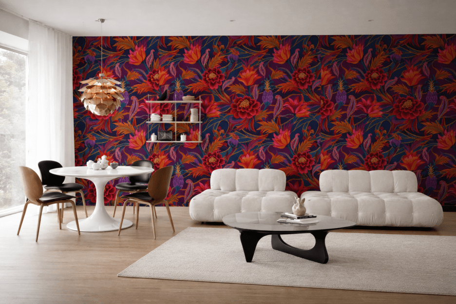 Vivid Blossom Tapestry