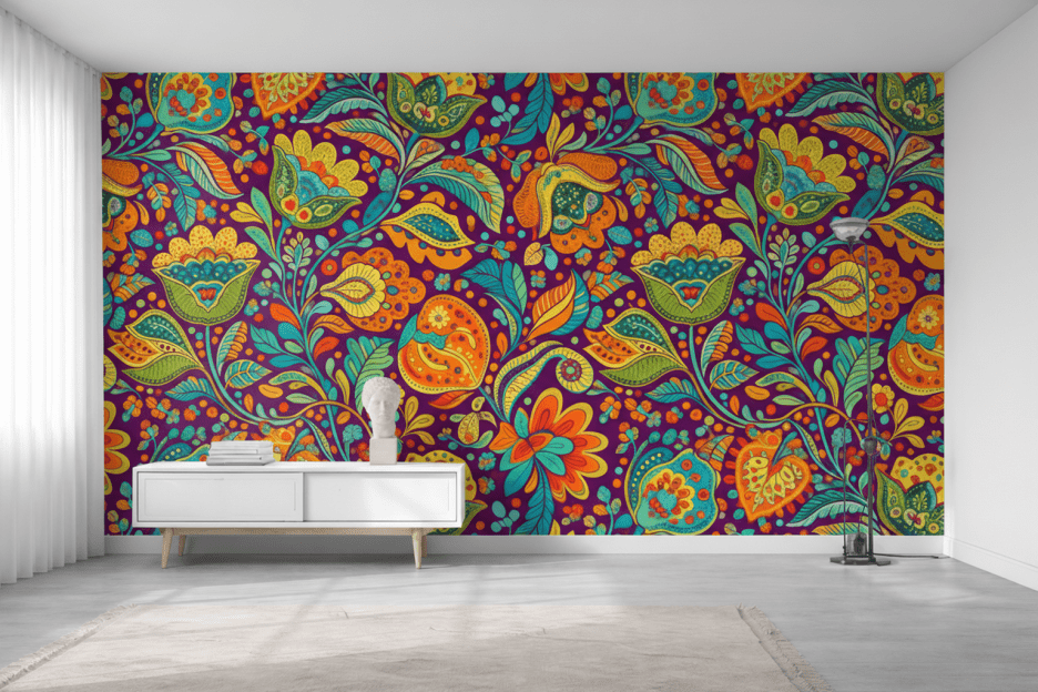 Vibrant Veil Tapestry