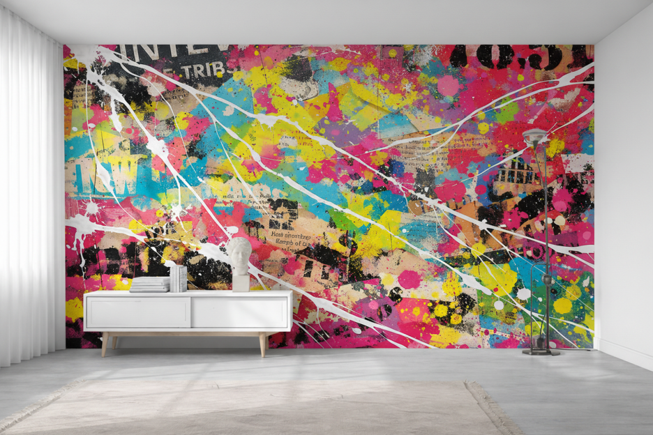 Vibrant Graffiti Cascade