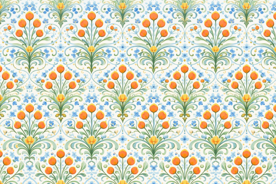 Amber Blossom Tapestry