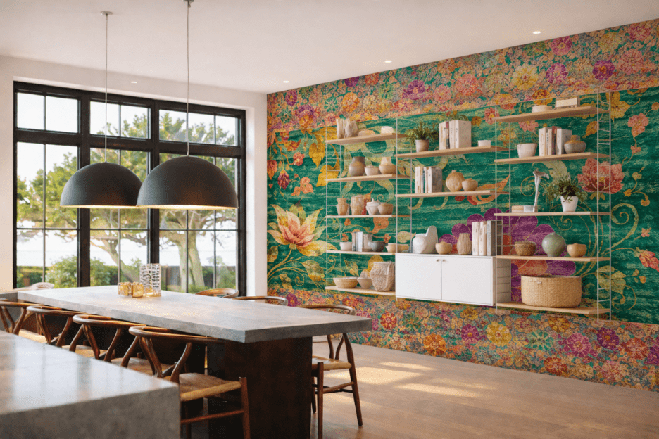 Vibrant Lotus Tapestry