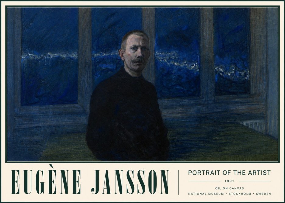 Eugène Jansson Portrait of the Artist I No3 - Poster