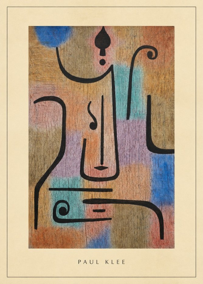 Paul Klee Mask of the Heart No3 - Poster