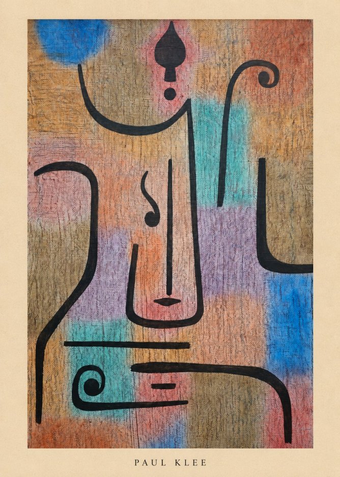 Paul Klee Mask of the Heart No5 - Poster