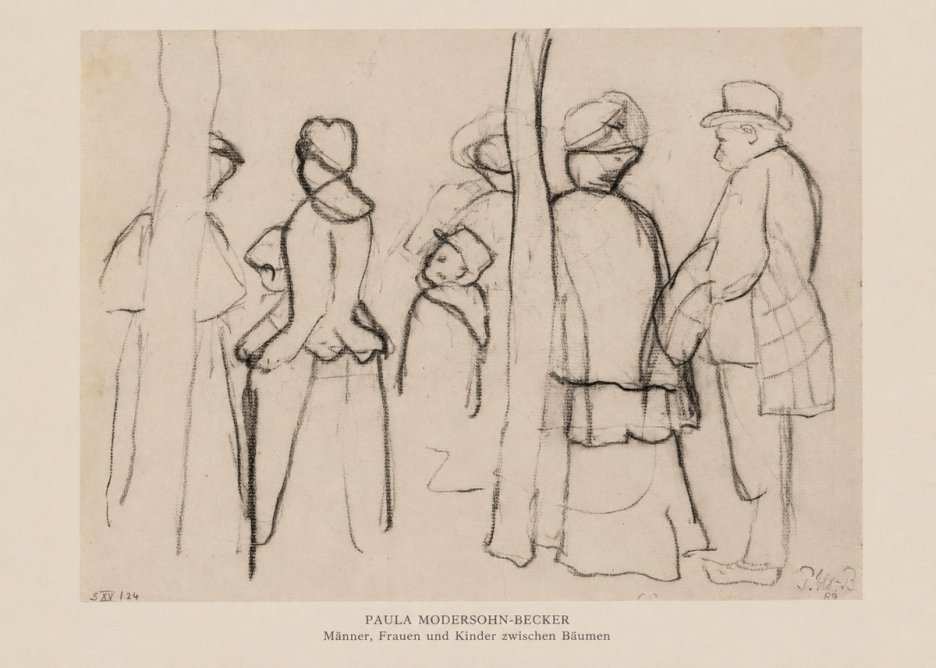 Paula Modersohn-Becker Männer, Frauen Und Kinder Zwischen Bäumen No6 - Poster