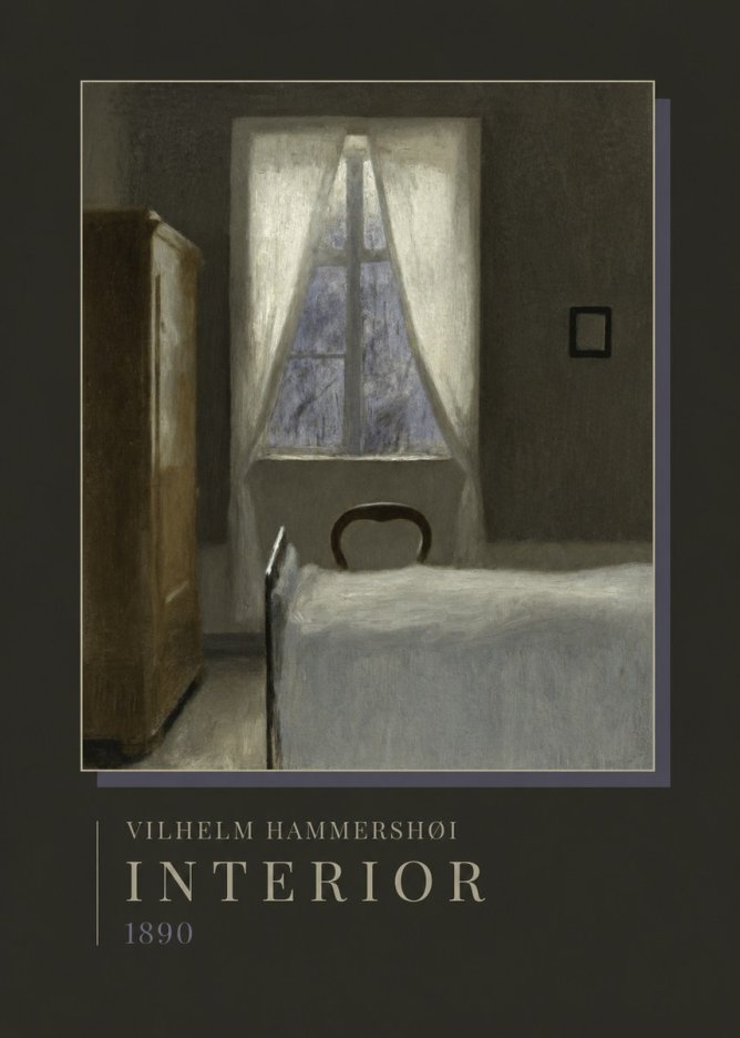 Vilhelm Hammershøi Interior I No4 - Poster